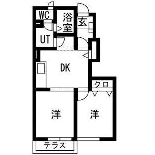 シャルマン横田B【103号室】の間取り