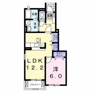 サニータウン曽根 A棟【1階】の間取り