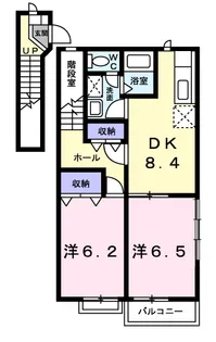 ソレアード本城A【2階】の間取り