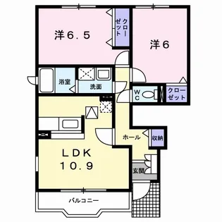 クリスマスローズⅡ【1階】の間取り