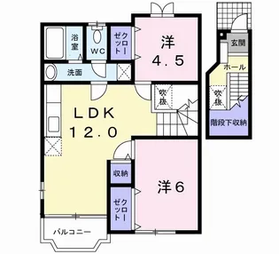 クレストール【2階】の間取り