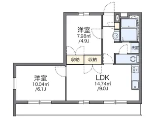 レオパレス翔【2階】の間取り