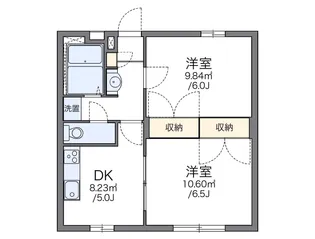 レオパレス翔【1階】の間取り