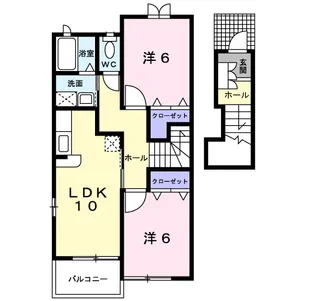チェルシーⅠ【2階】の間取り
