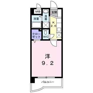 グレイス筒井【1階】の間取り