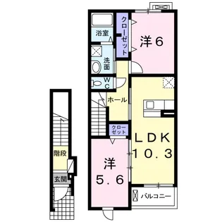 ふらっといしさか【2階】の間取り