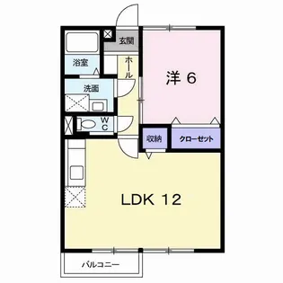 エスポワールハイムB【2階】の間取り