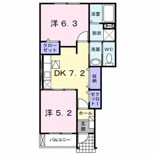 ドリームカーサ【1階】の間取り