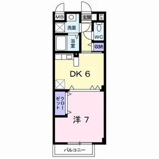 ヴィラージュ B棟【1階】の間取り
