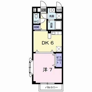 ヴィラージュ B棟【2階】の間取り