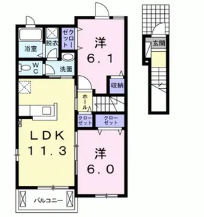 パストラル レーンB【2階】の間取り