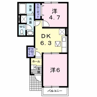 エスポワールⅡ【1階】の間取り