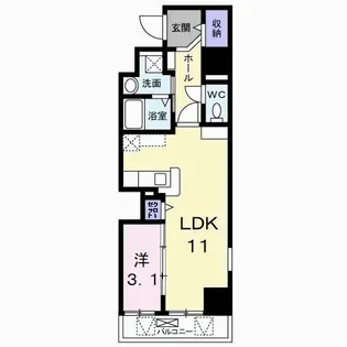 シェーナ下到津【9階】の間取り