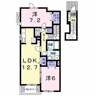 エヴァーグリーン アース 21【2階】の間取り