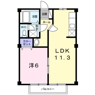ファミールヒイラギ B棟【2階】の間取り