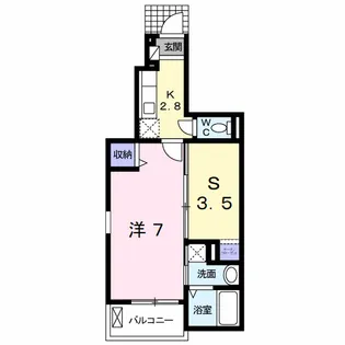 フレッシュリーA【102号室】の間取り
