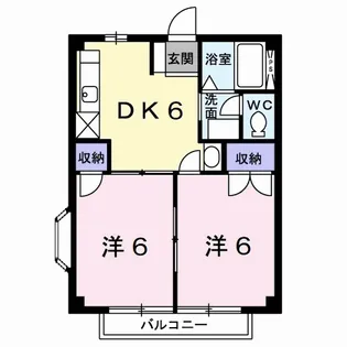 コーポ鷲峰【1階】の間取り