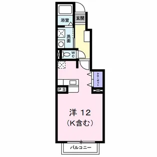 グランデフィC【1階】の間取り