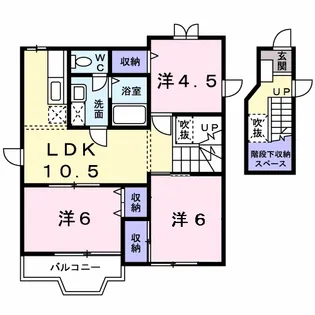 サンパレス田原 A棟【2階】の間取り