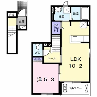 カーサ・フォンターナ【2階】の間取り