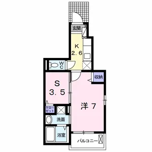 ポルタコスタⅡ A【101号室】の間取り