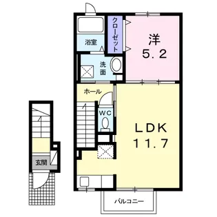 コスタエディフィシオ ウーノ【2階】の間取り