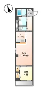 サン・フローラ 三郎丸【201号室】の間取り