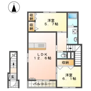 おおぞらⅡ【2階】の間取り