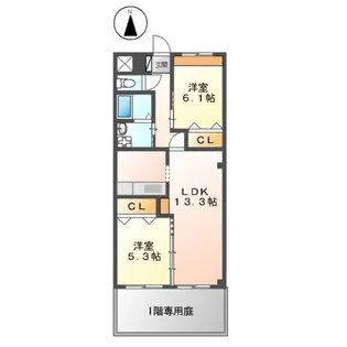 Excellent街角参番館【1階】の間取り