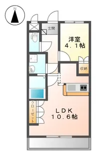ソレイユK【203号室】の間取り