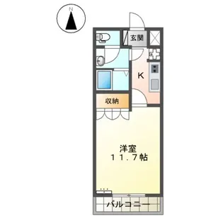 ソレイユⅠ【2階】の間取り