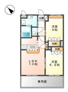 カーサ ルーチェ.K【1階】の間取り