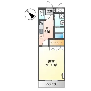 コンフォルト城野駅前【2階】の間取り