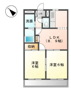 プライムガーデン【203号室】の間取り