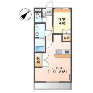 シャーレ大喜【1階】の間取り