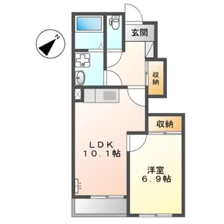 リバーヒルズNK【1階】の間取り