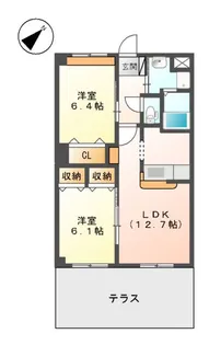 グランドゥール【103号室】の間取り