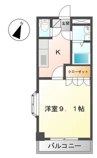 アムールコスモス【207号室】の間取り