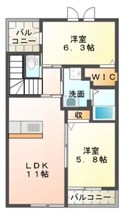 フォルディール【2階】の間取り