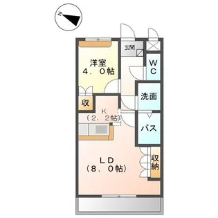 メゾンルミナス【103号室】の間取り