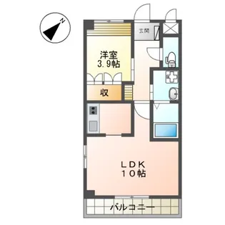 ラルーチェ サンリッチ【210号室】の間取り