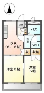 グローリアス行橋【105号室】の間取り
