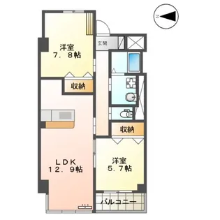 QUEEN’S GARDEN【00103号室】の間取り