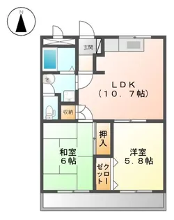 グローハイツⅠ【1階】の間取り