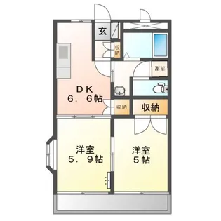 リバーグレイス【2階】の間取り