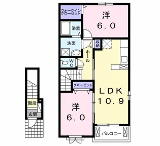 フェリス【2階】の間取り