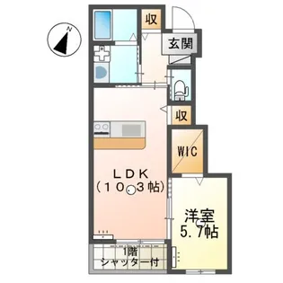 Green hills小文字【1階】の間取り