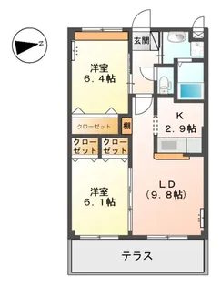 ロイヤルTK【203号室】の間取り