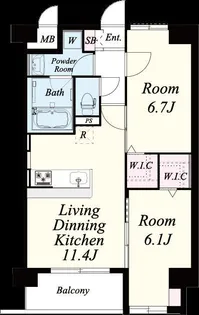 ネクステージ三萩野【0705号室】の間取り