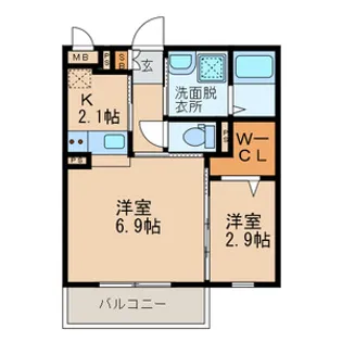 ERIOS COURT KⅡ【2階】の間取り